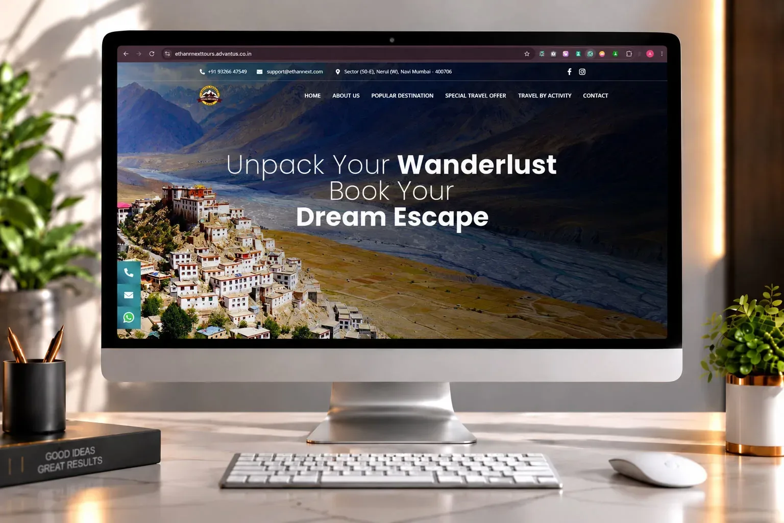 Ethan R Next Tours website preview