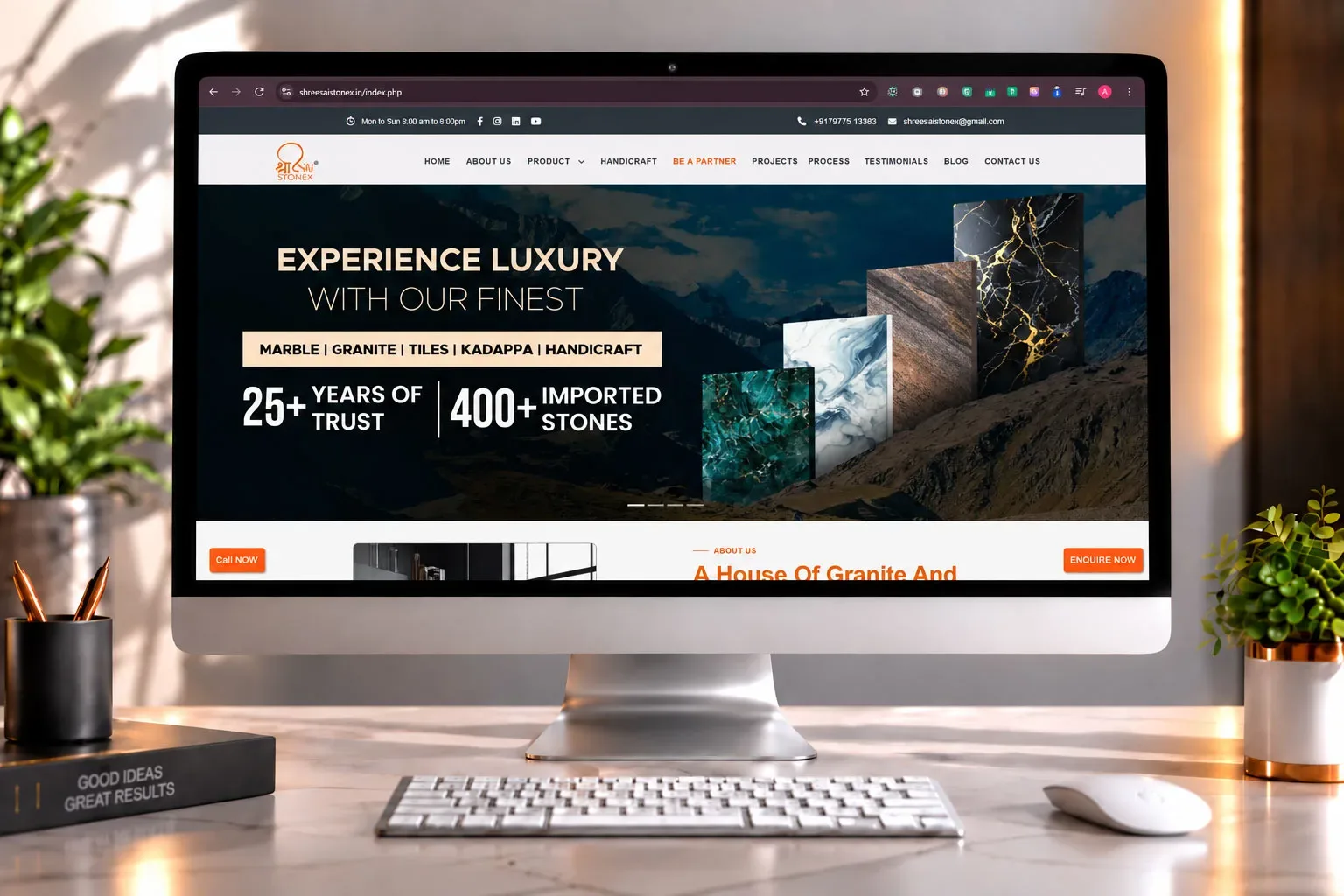 Shree Sai Stonex website preview