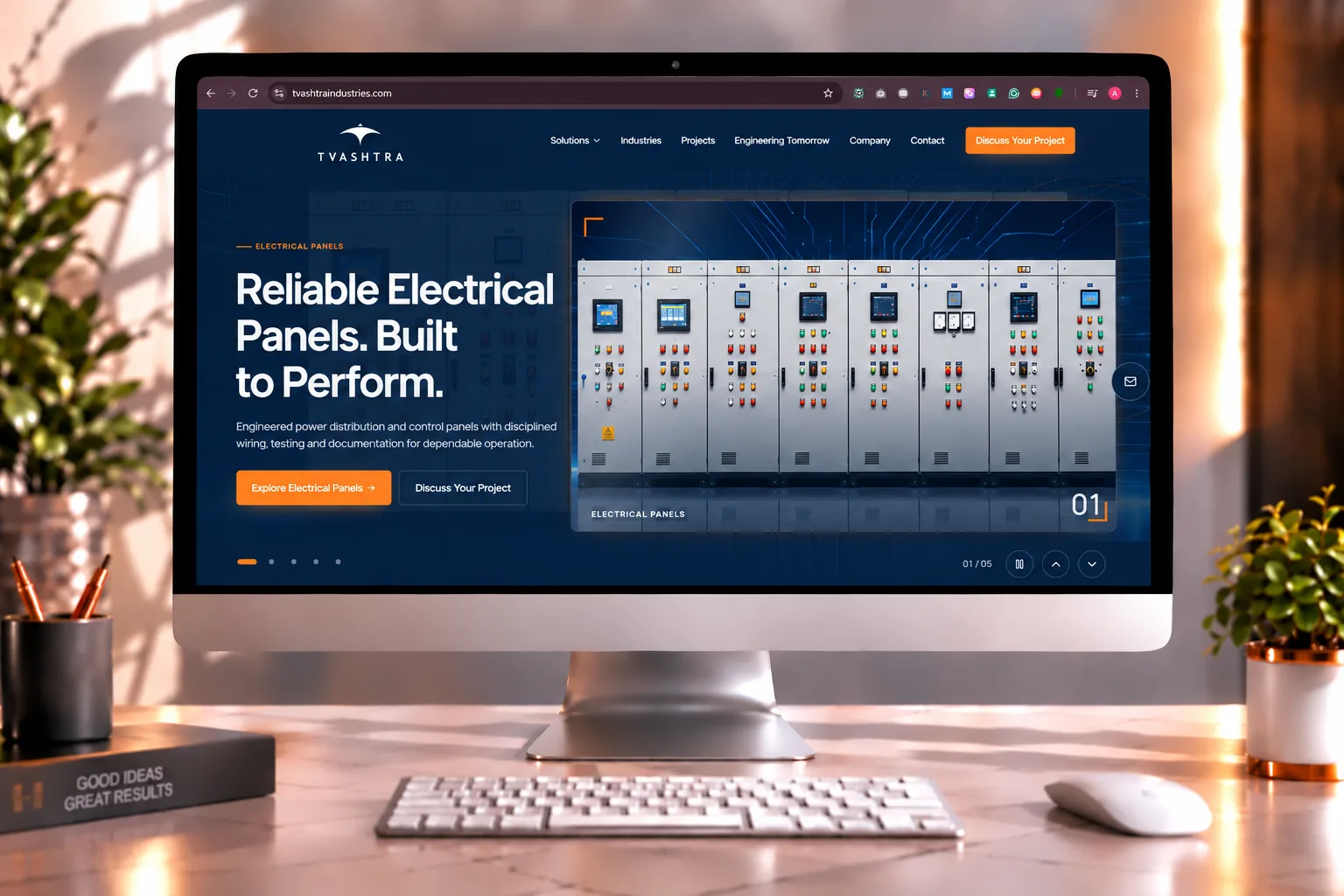 Tvashtra Industries website preview